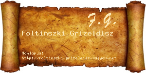 Foltinszki Grizeldisz névjegykártya